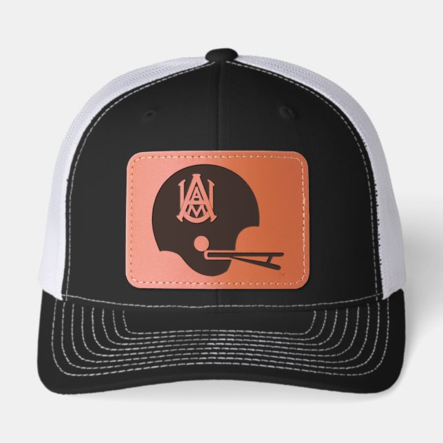 Alabama A&M Bulldogs Leather Patch Hat (Front)
