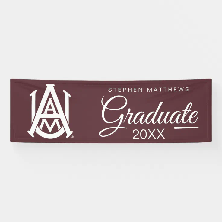 Alabama A&M Graduation Banner Zazzle