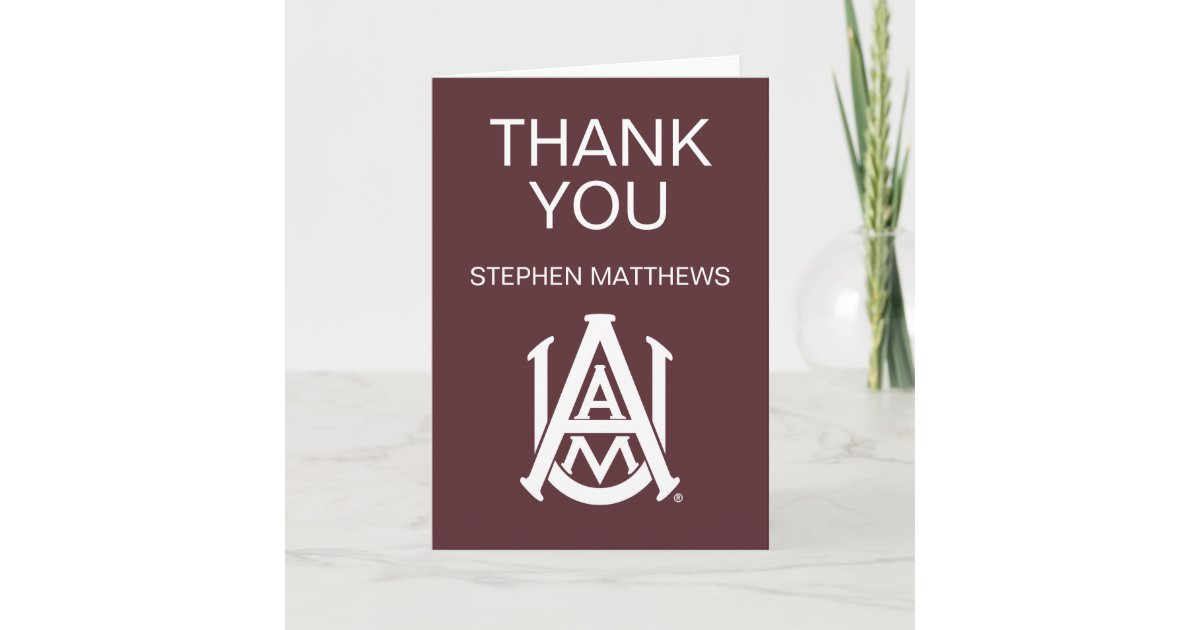Alabama A M Graduation Card Zazzle Com