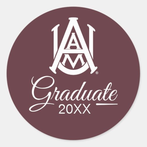 Alabama AM  Graduation Classic Round Sticker