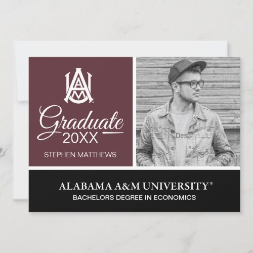 Alabama AM  Graduation Invitation