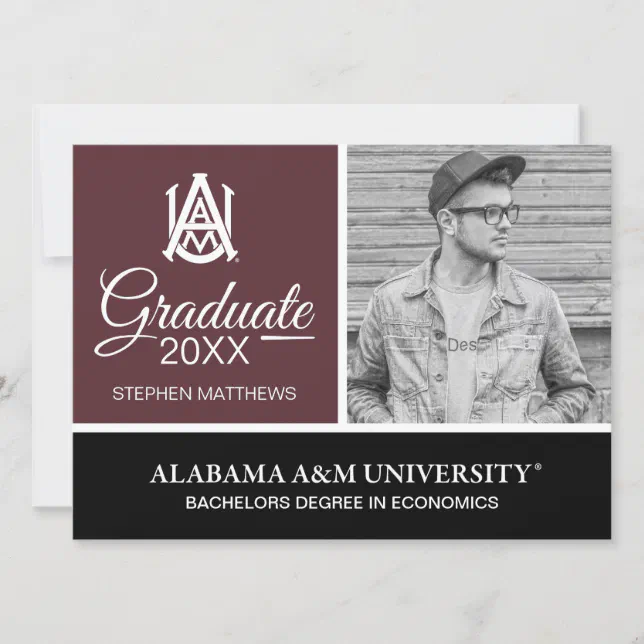 Alabama A&M | Graduation Invitation | Zazzle