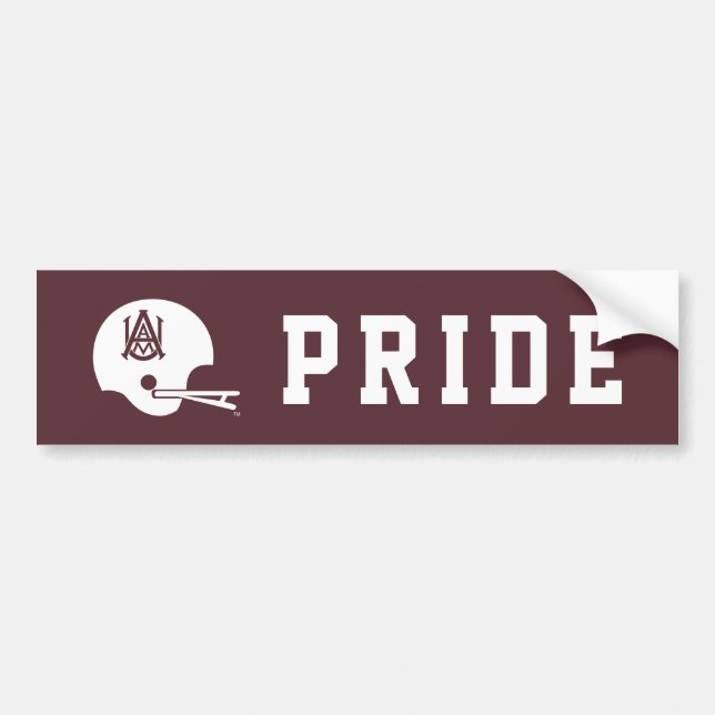 Alabama A&M Helmet Bumper Sticker (Front)
