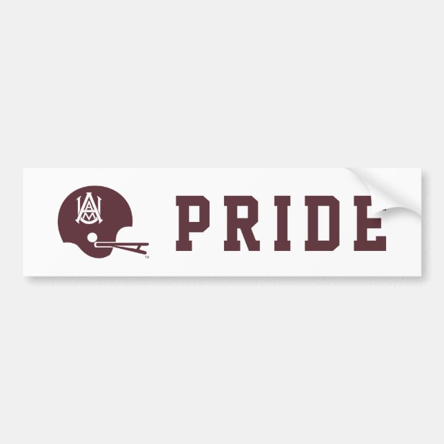 Alabama A&M Helmet Bumper Sticker (Front)