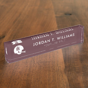 Alabama A&M Helmet Desk Name Plate
