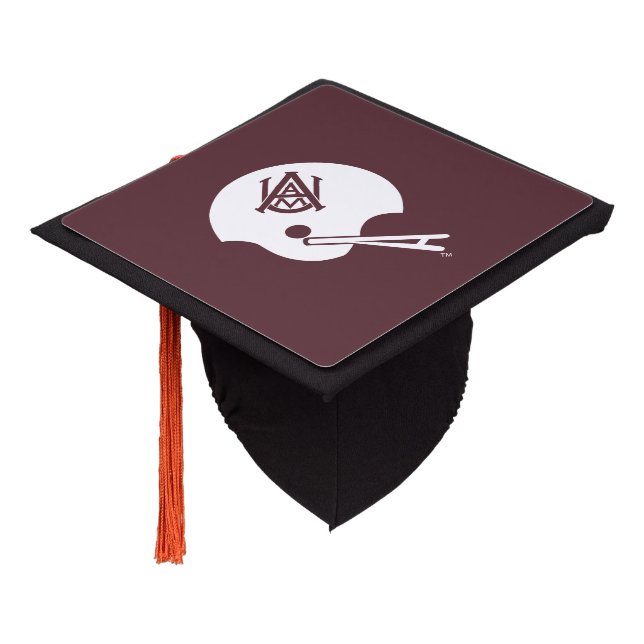 Alabama A&M Helmet Graduation Cap Topper (Angled)
