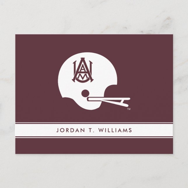 Alabama A&M Helmet Invitation Postcard (Front)