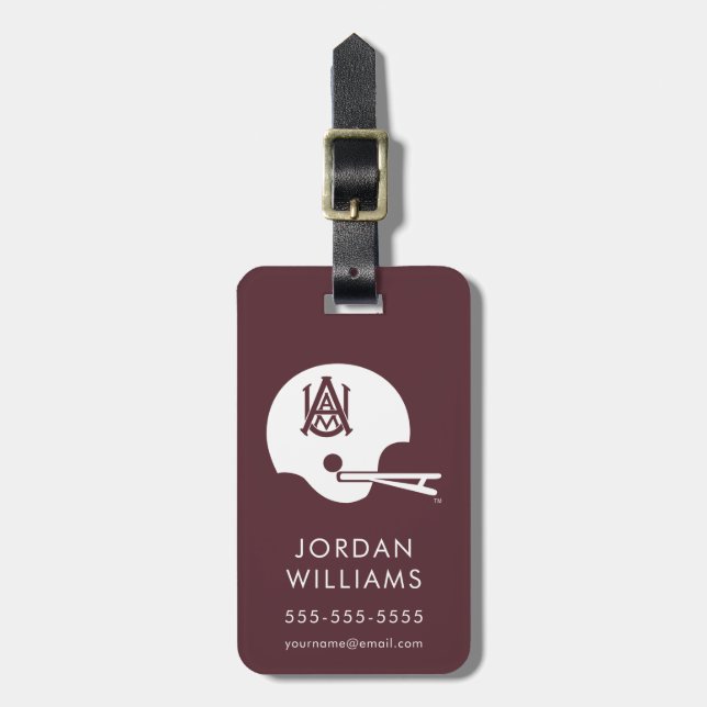 Alabama A&M Helmet Luggage Tag (Front Vertical)
