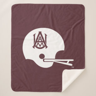 Alabama A&M Helmet Sherpa Blanket