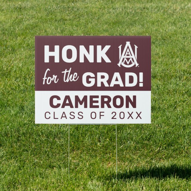 Alabama A&M | Honk for the Grad Sign (Insitu)