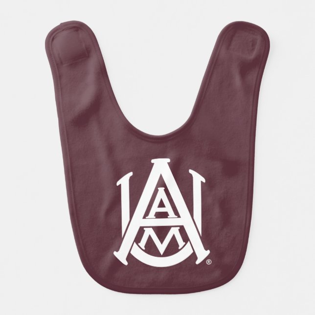 Alabama A&M Logo Baby Bib (Front)