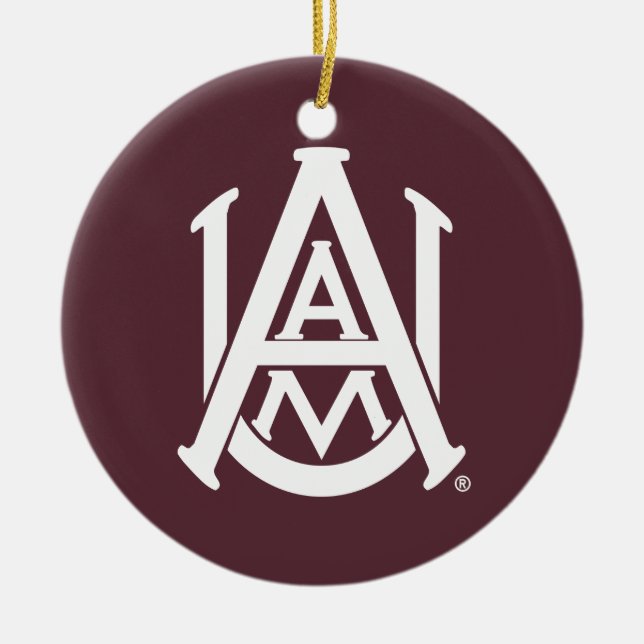 Alabama A&M Logo Ceramic Ornament (Front)