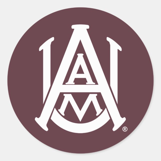 Alabama A&M Logo Classic Round Sticker (Front)