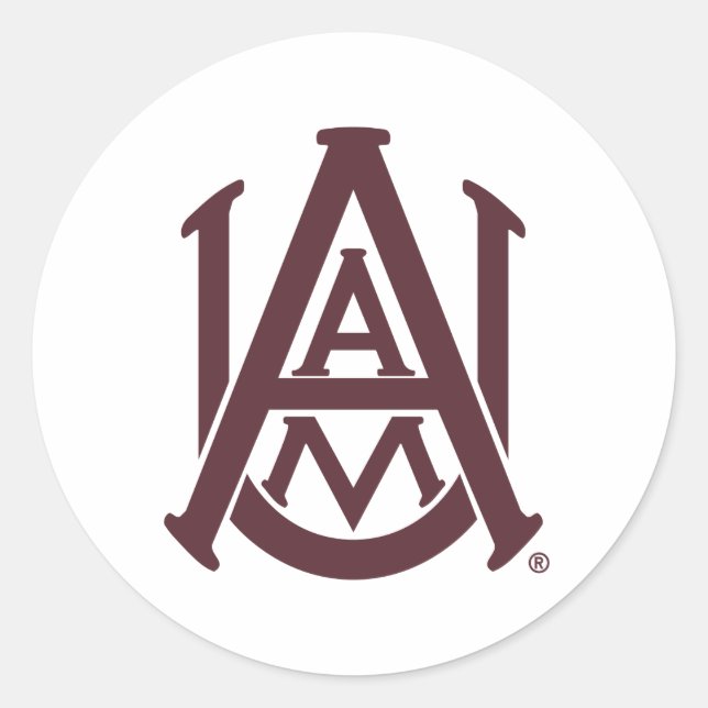 Alabama A&M Logo Classic Round Sticker (Front)