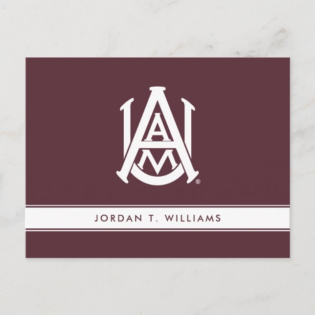 Alabama A&M Logo Invitation Postcard (Front)
