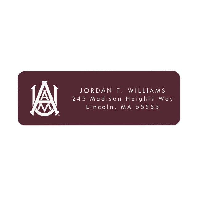 Alabama A&M Logo Label (Front)