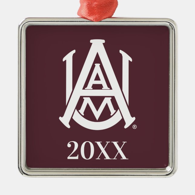Alabama A&M Logo Metal Ornament (Front)