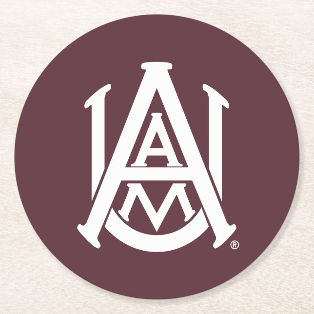 Alabama A&M Logo Round Paper Coaster (Front)