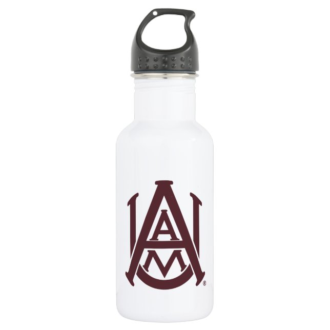 Alabama A&M Logo Stainless Steel Water Bottle (Front)