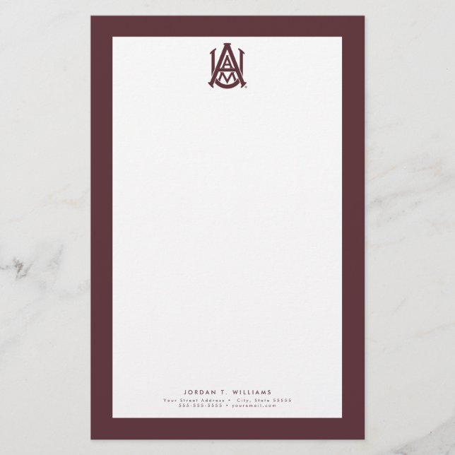 Alabama A&M Logo Stationery (Front)