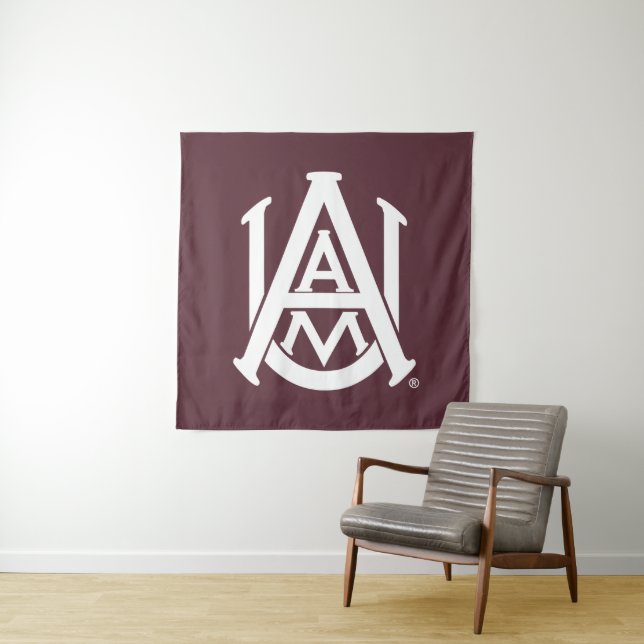 Alabama A&M Logo Tapestry (In Situ)