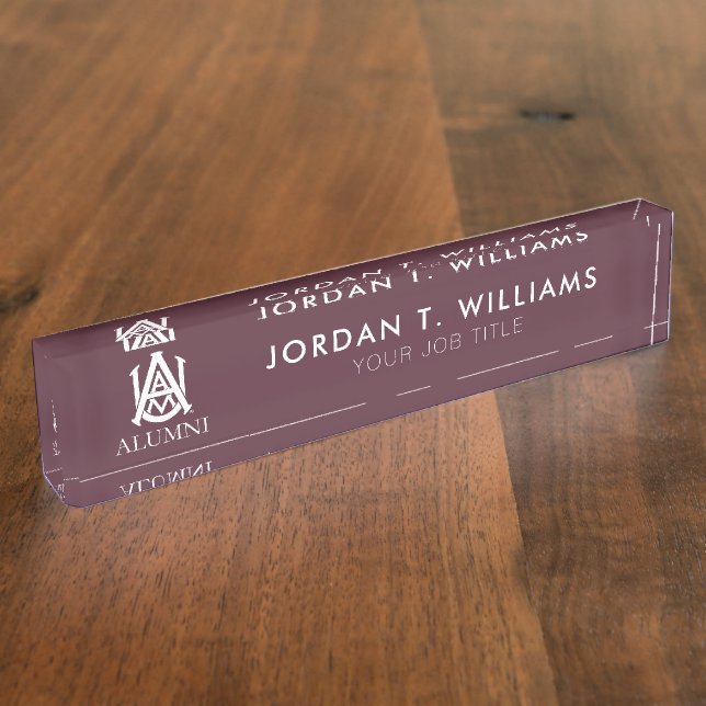 Alabama A&M University Alumni Desk Name Plate (Side)