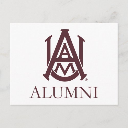 Alabama AM University Alumni Postcard