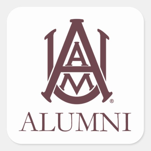 Alabama AM University Alumni Square Sticker