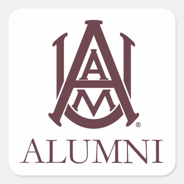 Alabama A&M University Alumni Square Sticker (Front)