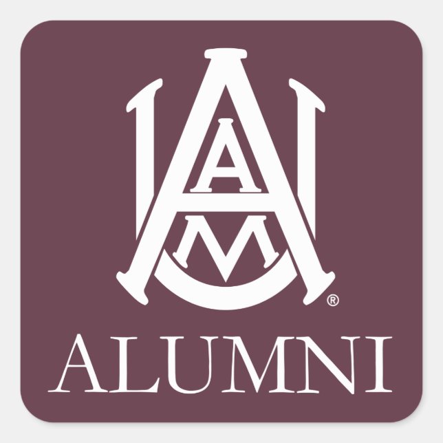 Alabama A&M University Alumni Square Sticker (Front)