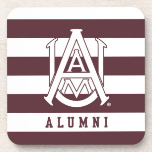 Alabama A&M University Alumni Stripes Beverage Coaster