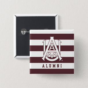 Alabama A&M University Alumni Stripes Button