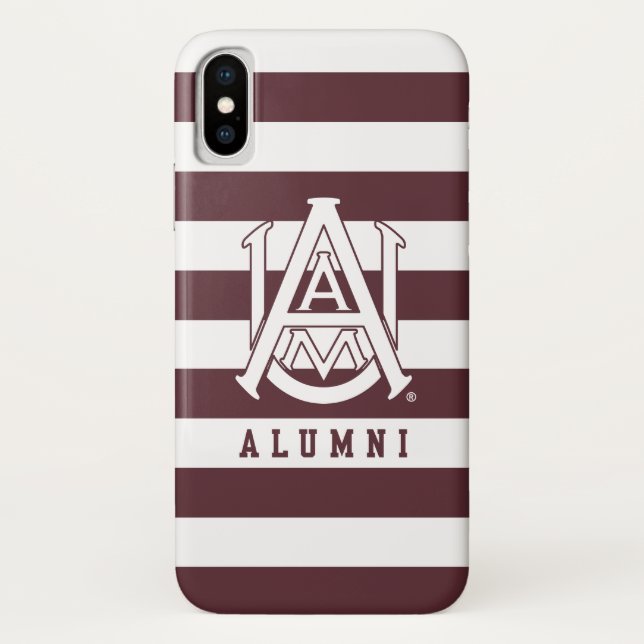 Alabama A&M University Alumni Stripes Case-Mate iPhone Case (Back)