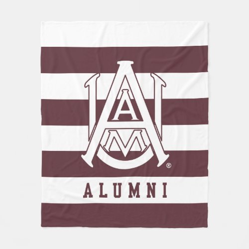 Alabama AM University Alumni Stripes Fleece Blanket