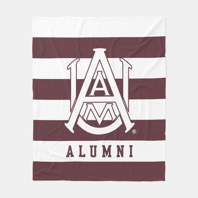 Alabama A&M University Alumni Stripes Fleece Blanket (Front)
