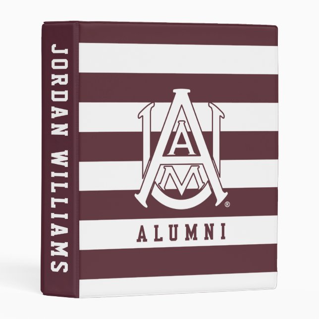 Alabama A&M University Alumni Stripes Mini Binder (Front/Spine)