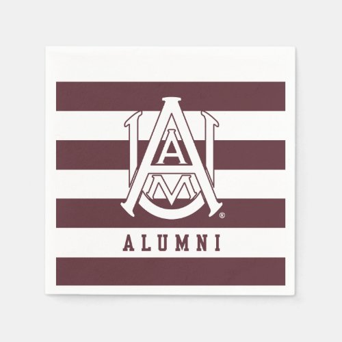Alabama AM University Alumni Stripes Napkins