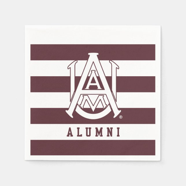 Alabama A&M University Alumni Stripes Napkins (Front)