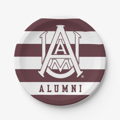 Alabama AM University Alumni Stripes Paper Plates