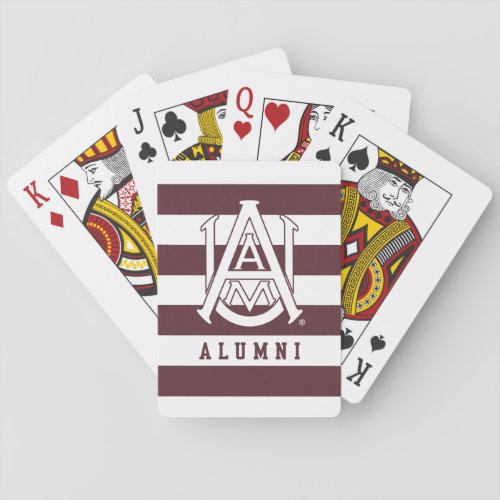 Alabama AM University Alumni Stripes Poker Cards