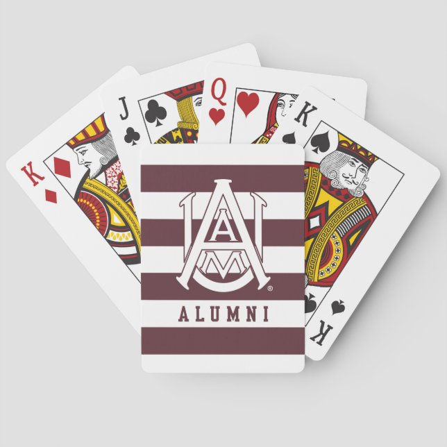 Alabama A&M University Alumni Stripes Poker Cards (Back)