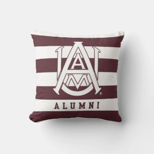 Alabama A&M University Alumni Stripes Throw Pillow