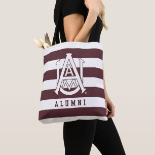 Alabama A&M University Alumni Stripes Tote Bag