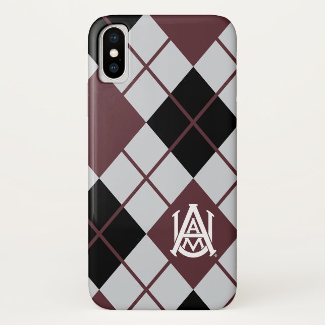 Alabama A&M University Argyle Case-Mate iPhone Case (Back)