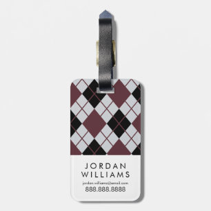 Alabama A&M University Argyle Luggage Tag