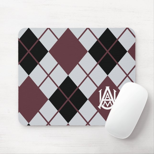 Alabama A&M University Argyle Mouse Pad (With Mouse)