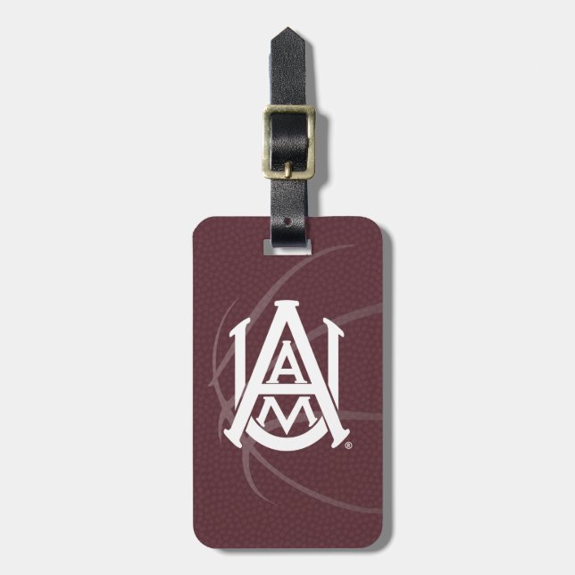 Alabama A&M University Basketball Luggage Tag (Front Vertical)