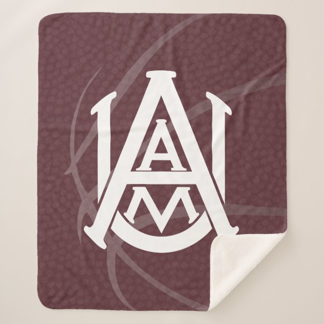 Alabama A&M University Basketball Sherpa Blanket (Front)
