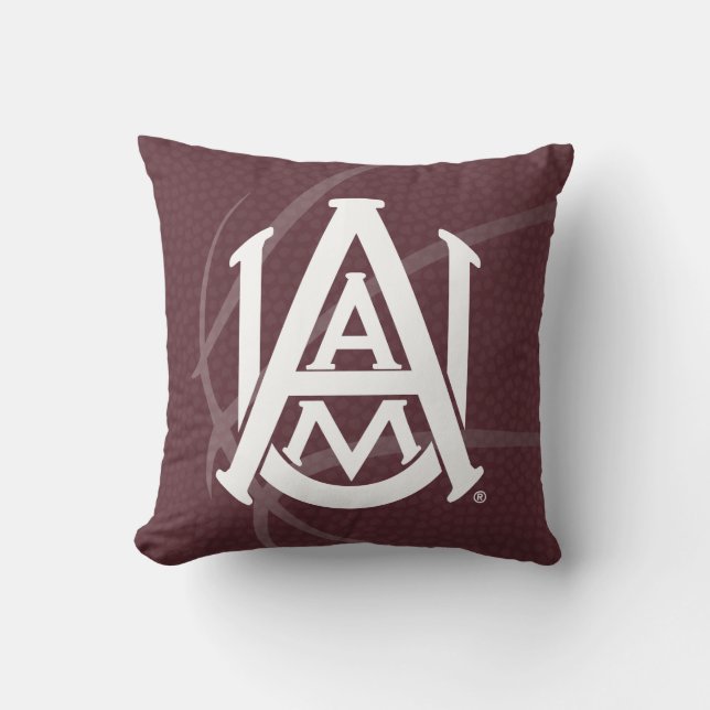 Alabama A&M University Basketball Throw Pillow (Front)