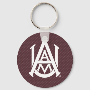 Alabama A&M University Carbon Fiber Keychain